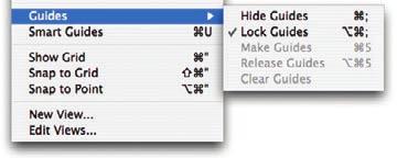 Lock Guides prevents you from selecting or moving guides already placed on the page.