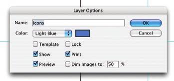 8. On the left side of the Layers panel, click the empty square to the right of the eyeball icon to lock all the rows at once. Locking a layer locks all objects on that layer.