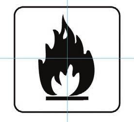 Use the Rectangle tool to draw a thin, black-filled rectangle to cover the rounded base of the Fire icon. 7.