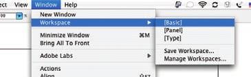 5. Click OK to create the new, blank document named Symbols. 6. Choose Window>Workspace>[Basic].