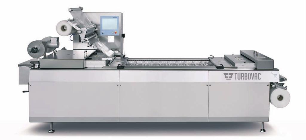 TURBOVAC THERMOFORMERS: WORLDCLASS THERMOFORMER FOR FLEXIBLE AND RIGID FILM > Film widths: 285-320 - 355-420 mm > Strokes: 240-270 - 300 mm The range of thermoformers has been designed to satisfy the