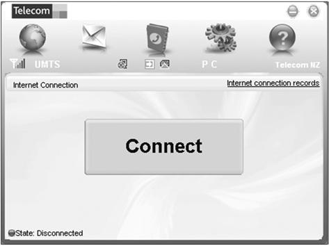 Connect to the internet After installation the Telecom Connection Manager will launch automatically.
