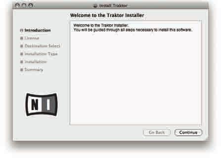 Installing Traktor LE on Mac 4.3.2 Installing Traktor LE 1.