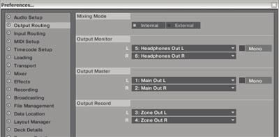 APPENDIX - Setting Your Outputs Setting Your Outputs Figure A.4 Go to Preferences\Output Routing. Mixing Mode: select Internal. Output Monitor: is the output for your headphones.