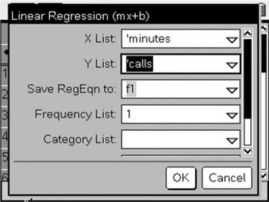 Press: MENU b 4: Analyse 4 6: Regression 6 1: Show Linear (mx+b) 1 To find r and r 2, return to the Lists & Spreadsheet page by pressing Ctrl/and then the left arrow.