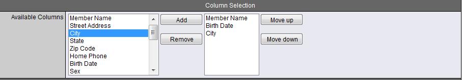button Added columns will appear to the right The order of
