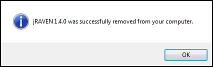 0 was successfully removed from your computer. 9. Click OK.