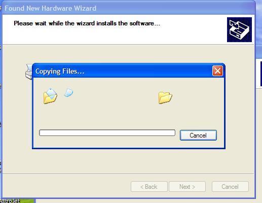 6. In Found New Hardware Wizard window, click Install the software automatically (Recommended).