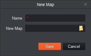 Step 2. Set map name, select path of picture. Step 3. Click Save. See Figure 4-4. Figure 4-3 Note: Click, create new hot zone on map.