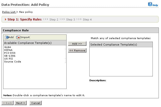 Trend Micro PortalProtect 2.1 Administrator s Guide Adding a Data Protection Policy (MOSS 2007/WSS 3.0) The section describes the various steps required to create a new data protection policy. Step 1.