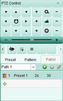 3. Click to add a preset, and set the dwell time and patrol speed for the preset. 4. Repeat the above operation to add other presets to the patrol. 5.