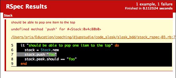 class Stack Listing 32: Implement the specification describe Stack do it " should be able to pop one item