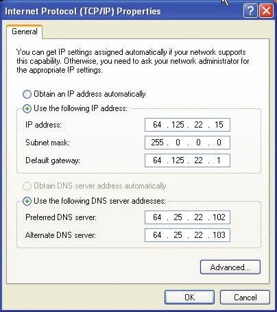 Manually Configuring Network Settings Manually Configuring Network Settings in Windows 2000, NT, or XP 1. Click Start, Settings, then Control Panel. 2. Double-click on the Network and dial-up connections icon (Windows 2000) or the Network icon (Windows XP).