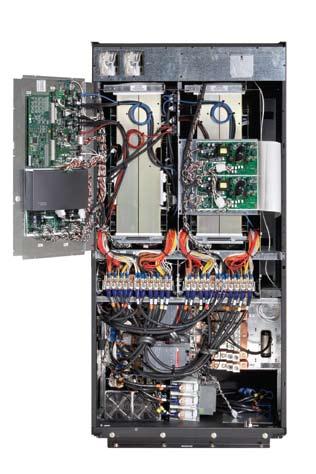 A closer look inside the 9390 X-Slot communication bays Top cable entry area System control