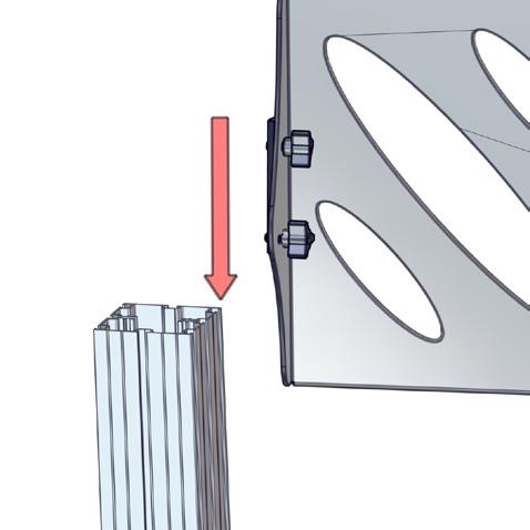 Use your hex key tool to lock the mounting