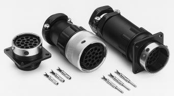 Connectors is a range of robust circular connectors for industrial applications.