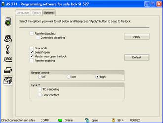 i Relay programming only valid in BANK MODE The programming of the relay outputs is only valid for operation of the lock in bank mode.for the two interactive modes, the settings described in 4.7.2.