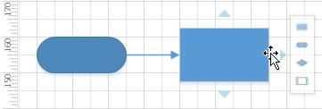 CREATING A FLOWCHART () In addition to dragging Shapes from the Shapes Window, you can also add shapes by using the Quick Shapes menu.