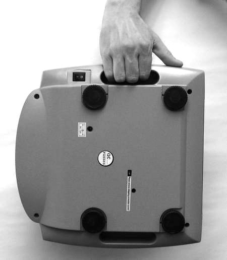 EB Compact Scale Feature: Hand-holds underneath the housing Stay-on weighing pan
