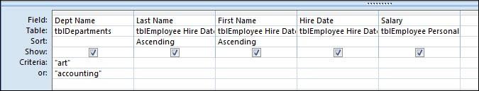 Delete the <30000 from the Criteria row in the Salary column. 3.