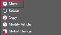 4.3.2 Move Article Retrospectively It is possible to move an article retrospectively using the function Move in the quick access toolbar.