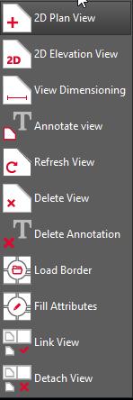 5. Output 5.1 Render The visible section is always rendered with the current view. 5.2 Create Drawing Views It is possible to create a variety of drawing views in the Output group in the quick access toolbar.