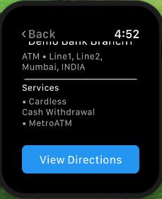 You can also view detailed direction to an ATM or branch by clicking View Directions, and you will be able to view its location on a map.
