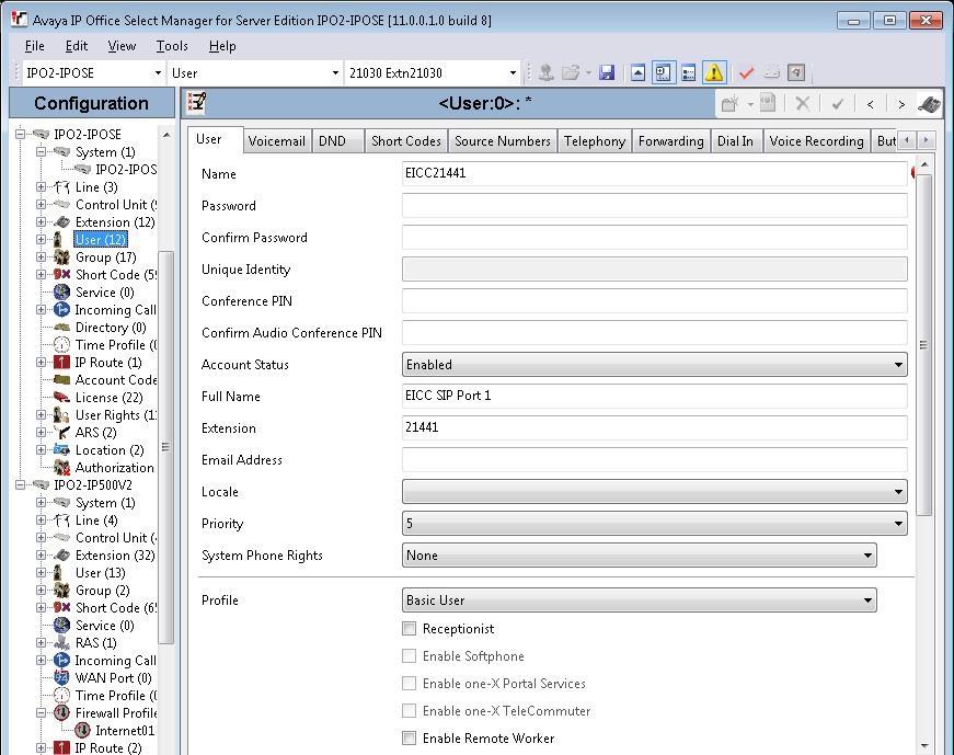5.9. Administer SIP Users From the configuration tree in the left pane, right-click on