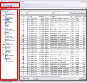 Management Client When viewing logs, the Management Client window typically contains only the menu bar, the Site Navigation and Federated Sites Hierarchy Pane (see "Panes Overview" on page 32) and an