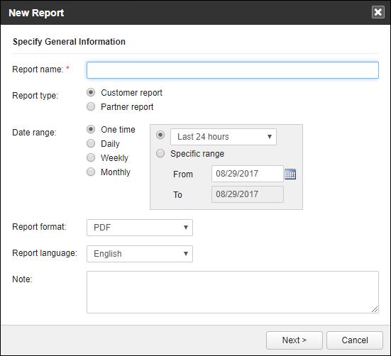 Managing Reports Create a new report template. See Creating Report Templates on page 16-3 for more information. Creating Report Templates Procedure 1. Go to Reports > New Report.