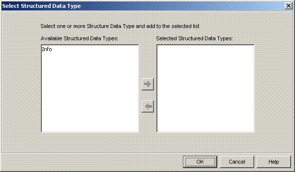 Creating Templates 2. Click Add Structured Data Type. The Select Structured Data Type dialog box appears. 3.