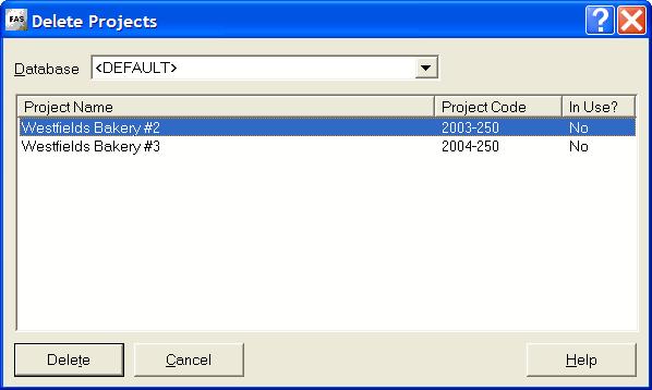 5-10 / FAS 100 CIP Accounting 3. Complete the Delete Projects dialog box, and then click the Delete button. See Delete Projects Dialog Box, page 5-10.