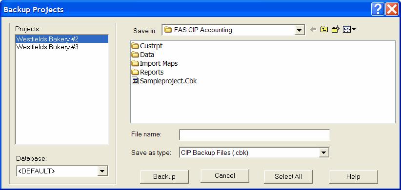 Working with Projects / 5-11 Backing Up Your Project It is extremely important for you to make backup copies of the data in your projects in case you lose data due to computer-related problems.