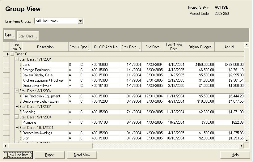 The Interface / 2-41 Changing the Column Width You can change the width of columns in Group View and on the Transactions page in Detail View. To change the column width 1.