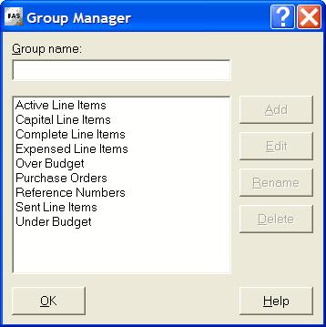 Setting Up the Application / 4-17 Sent Line Items: Displays all line items with a status of S, which indicates you have created one or more assets from the line item.