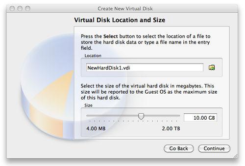 folder. Select the Dynamically Expanding File option. This will create a virtual hard disk (VDI file) that will grow as data is stored within it.