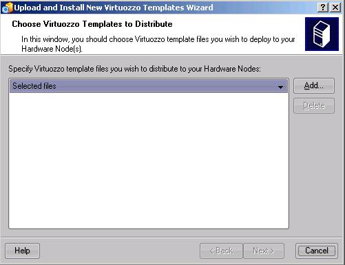 Managing Templates 35 Installing New Virtuozzo Templates on Hardware Node In case you have one or more new Virtuozzo templates that you would like to upload and install on your Hardware Node(s), you