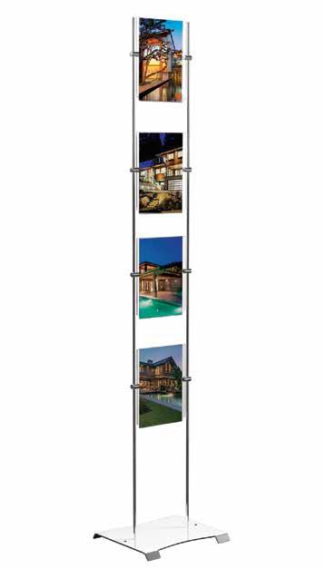 TOTEMS 1.8 METER TOTEM KIT PORTRAIT POSTER HOLDER 1.5 METER TOTEM KIT PORTRAIT POSTER HOLDER PLA201/US Kit includes: 2 Stainless steel rods - R0501-1 m - 3'3" length / (10mm) 3/8" dia.