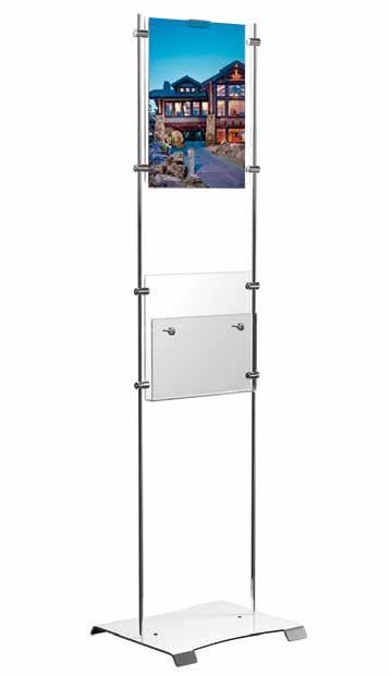 TOTEMS 1.5 METER TOTEM KIT PORTRAIT POSTER HOLDER 1.8 METER TOTEM KIT PORTRAIT POSTER HOLDER PLA501/US Kit includes: 2 Stainless steel rods - R0501-1 m - 3'3" length / (10mm) 3/8" dia.