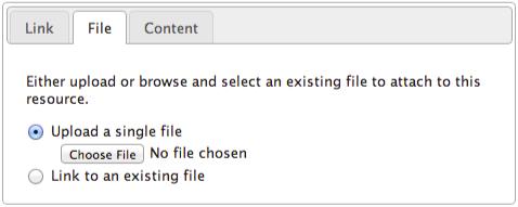 File resources are files that have been uploaded to be shared with group members.
