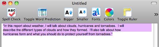 .. In this report about weather, I will talk about clouds, hurricanes and tornadoes.