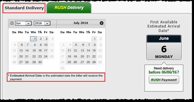 Deliver by Date Allows the user to choose a due date and the system calculates the