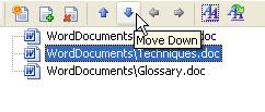 The order of the documents in your Help file is noted by the order property in the properties pane.