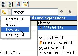 Using the Doc-To-Help Project 73 6. Type archaic into the keyword textbox and press Enter. Doc-To-Help adds archaic to the list of keywords for this topic. 7. Type archaic expressions into the keyword textbox and press Enter.
