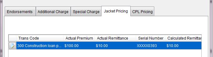 3. Click Edit to return to the same Jacket Information and Rates and Charges screens where you will be able to walk through the screens and tabs to make changes before you submit a final time to