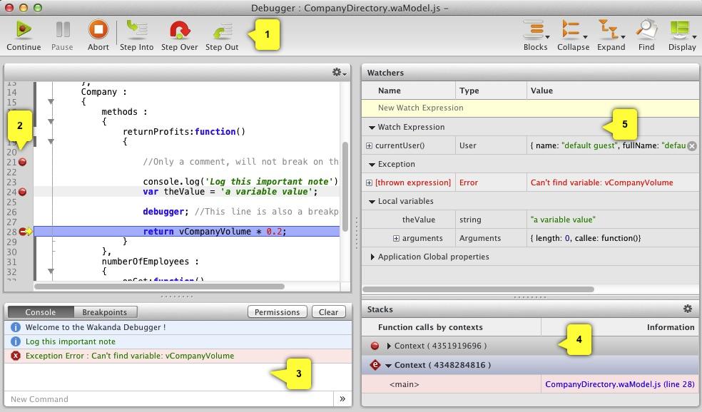 Here is an overview of the main concepts for using the Debugger: Breakpoints The first concept to tackle is breakpoints.