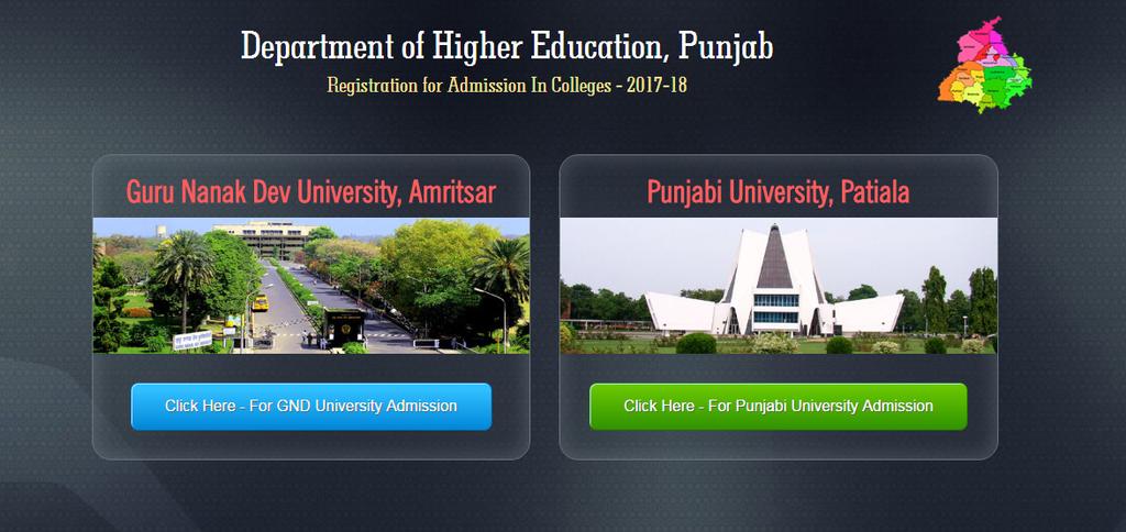 INDEX PAGE Visit us at www.punjabcollegeadmissions.