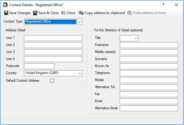 Contact Details Please see the following instructions on how to add contact details for a client: Go to the Contact Details tab Click on Add Choose the Contact Type from the drop-down menu Complete