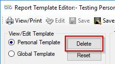 Delete Personal and use the default Global Template If you do not want to use the personal template going forward and want to use the global template option that the entire