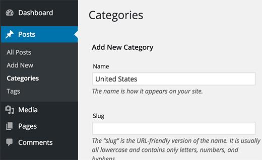 Adding Child Category in WordPress You can edit child categories the same way you added your parent categories.